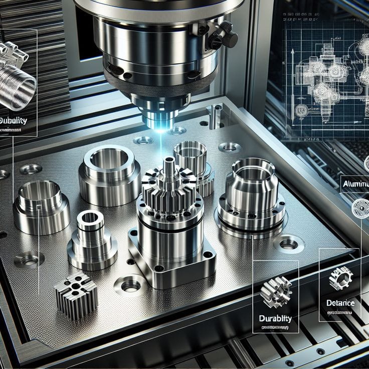 Precision machined components produced by EXACTOMILL on a CNC machine bed
